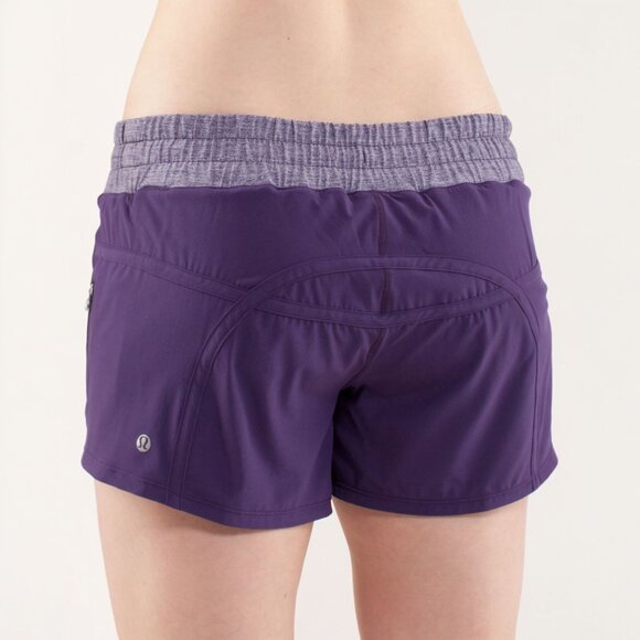 LULULEMON RUN: TRACKER SHORT II IN CONCORD GRAPE SIZE 6 - Picture 2 of 9